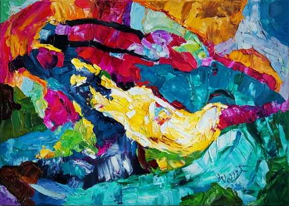風景抽象 2 絵画 50x70 モダンな表現力豊かな装飾現代美術油絵構造 