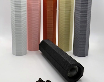 Molinillo de pimienta de diseño en 6 colores