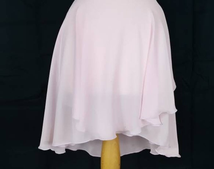 Ballet Wrap Skirt - Chiffon - Floaty - Baby Pink - Rolled Hem - Adult Standard, Plus and Custom Sizes - Made by Roaring Mouse In Cornwall UK
