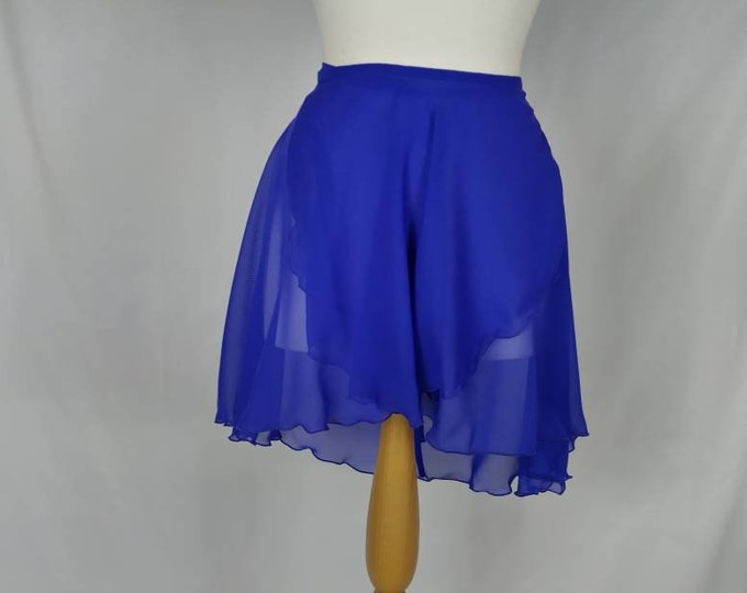 Ballet Wrap Skirt - Purple - Chiffon - Floaty - Rolled Hem - Adult Standard and Plus Sizes - Made by Roaring Mouse in Cornwall
