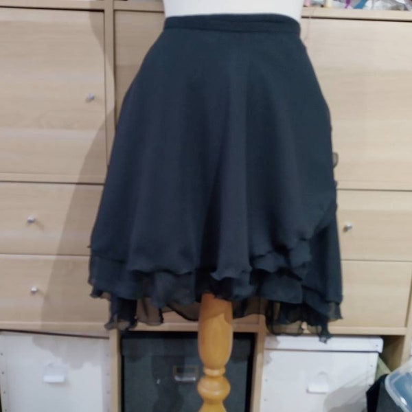 Double Ballet Wrap Skirt - Chiffon - Floaty - Rolled Hem - Adult Sizes, Plus and Custom - Made by Roaring Mouse in Cornwall