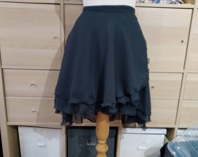 Double Ballet Wrap Skirt - Chiffon - Floaty - Rolled Hem - Adult Sizes, Plus and Custom - Made by Roaring Mouse in Cornwall