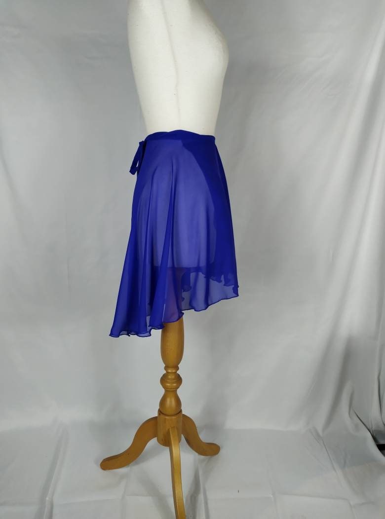 Ballet Wrap Skirt - Purple - Chiffon - Floaty - Rolled Hem - Adult ...