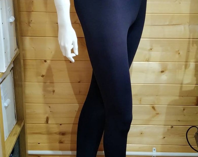 BLACK Ladies Leggings - Standard and Plus Sizes - Gym or Ballet Length - Made by Roaring Mouse In Cornwall