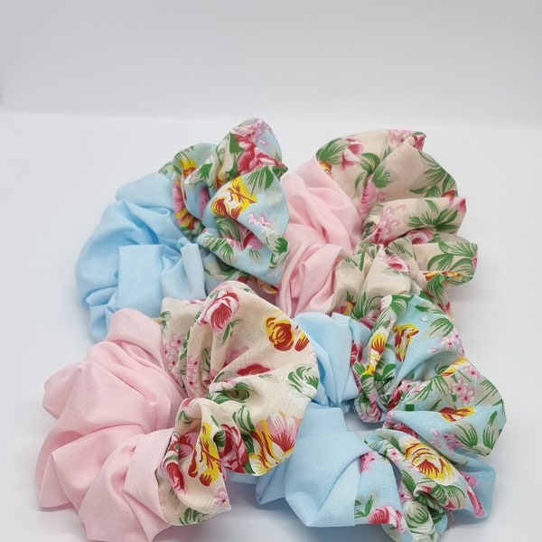 XL Extra Large Summer Hair Scrunchies Scrunchy Bobbles Elastic Bands HANDMADE