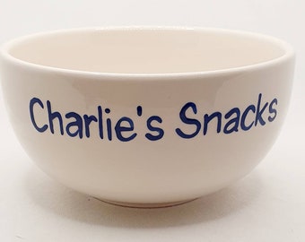 Personalised Bowl- Cereal Bowl - Rainbow Bowl - Childs Bowl - Breakfast Bowl  - Handpainted Bowl - Popcorn Bowl - Snacks Bowl