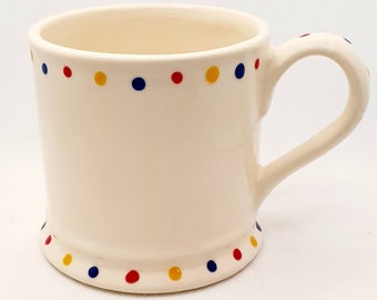 Handpainted - polka Dot Mug - Emma Bridgewater Inspired - New Home Gift  - ceramic mug - gift for her - mum mug - Personalised  - Christmas