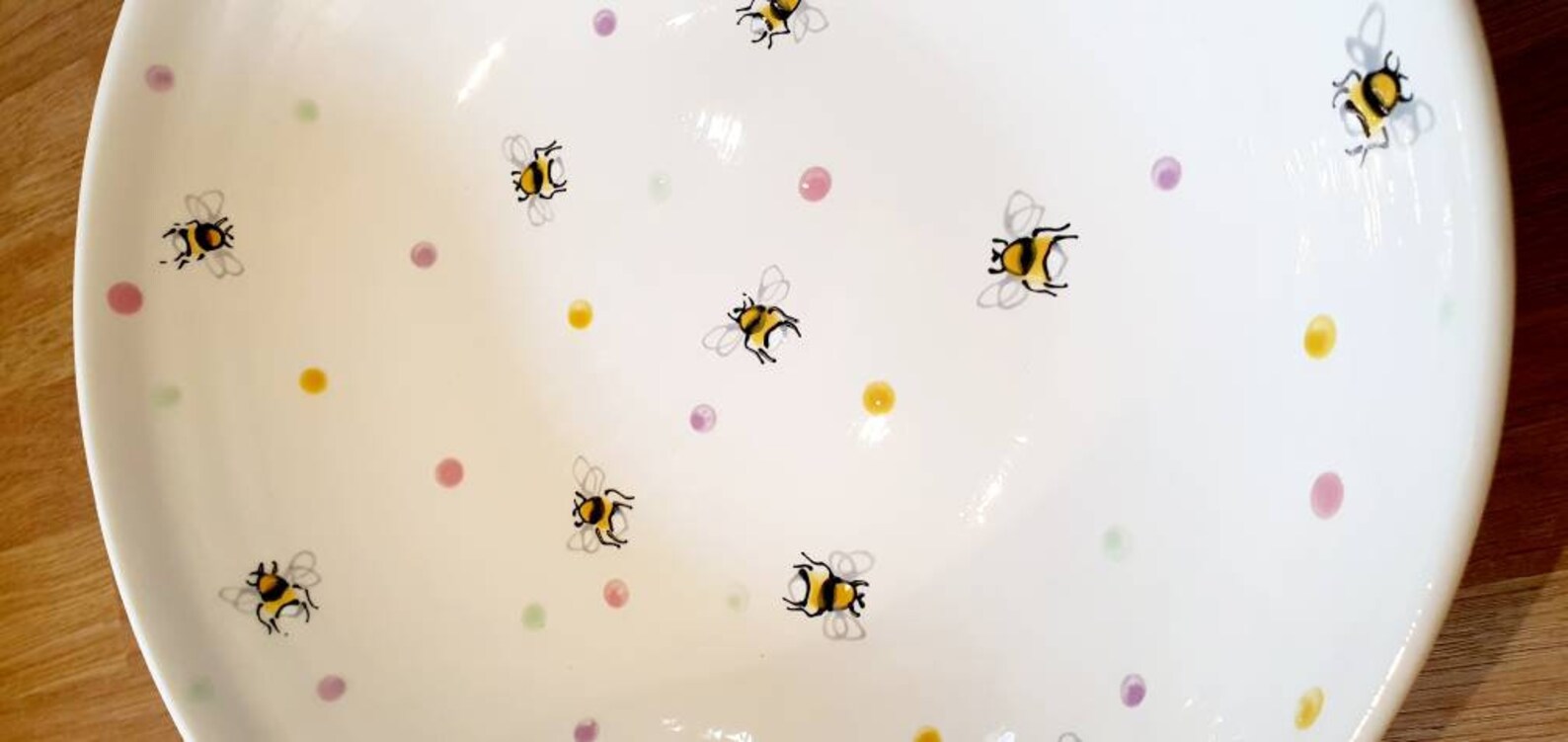 Handpainted Large Fruit Bowl Emma Bridgewater Inspired Etsy