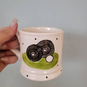 Gazonkommen - mok tapijtkommen - handbeschilderd - kan worden gepersonaliseerd - vaderdagcadeau - cadeau papa - bowlingcadeau - mok gazonkommen - verjaardag