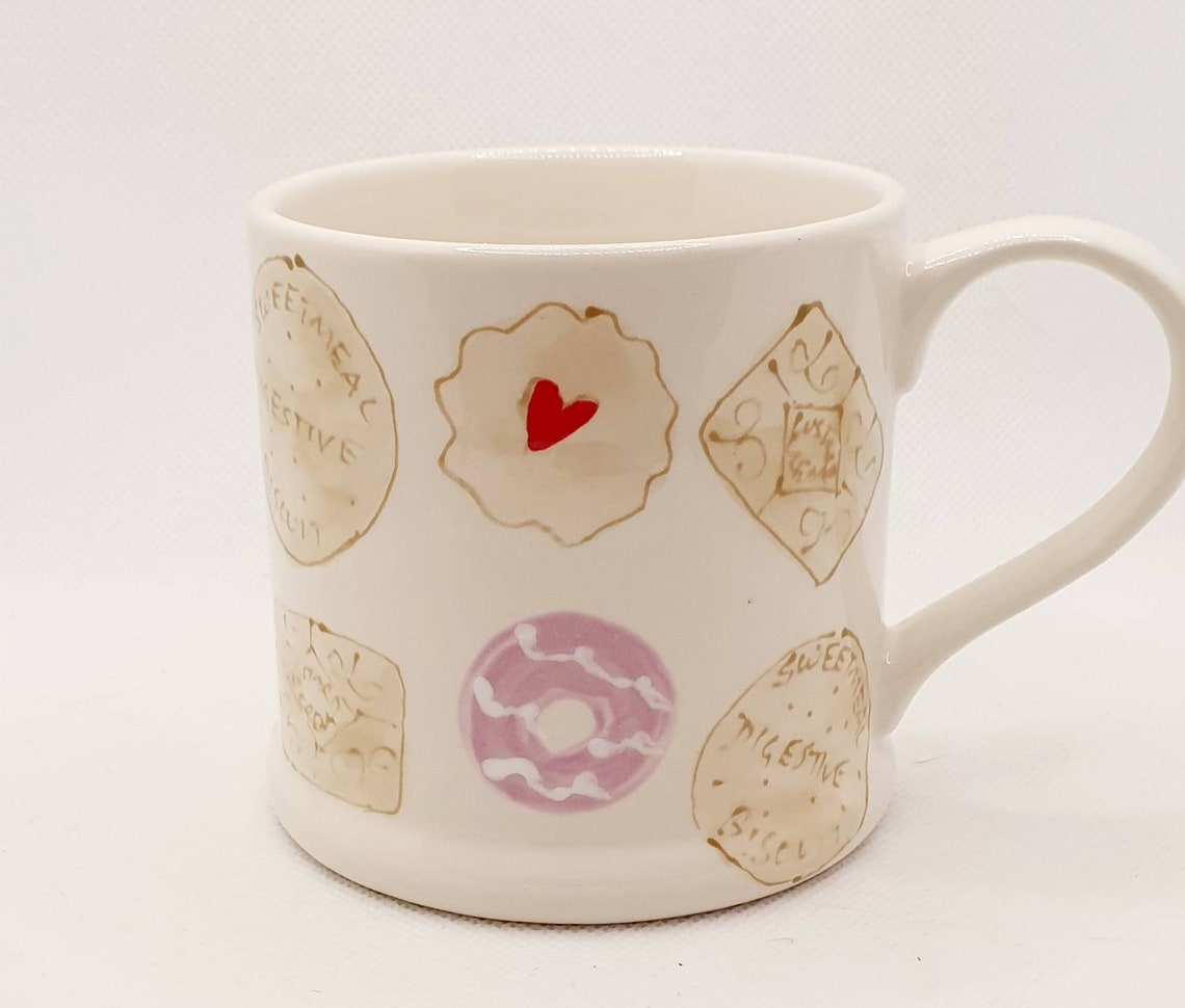 Biscuit Design Mug Custard Cream Party Ring Digestive Etsy