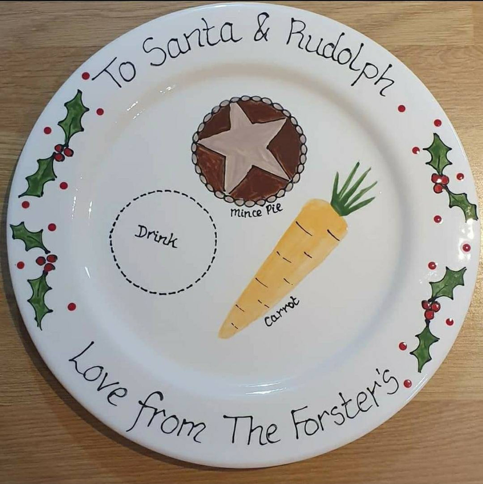 Christmas Eve plate personalised Christmas eve plate Etsy