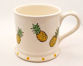 Handpainted Pineapple Mug – Personalised Gift