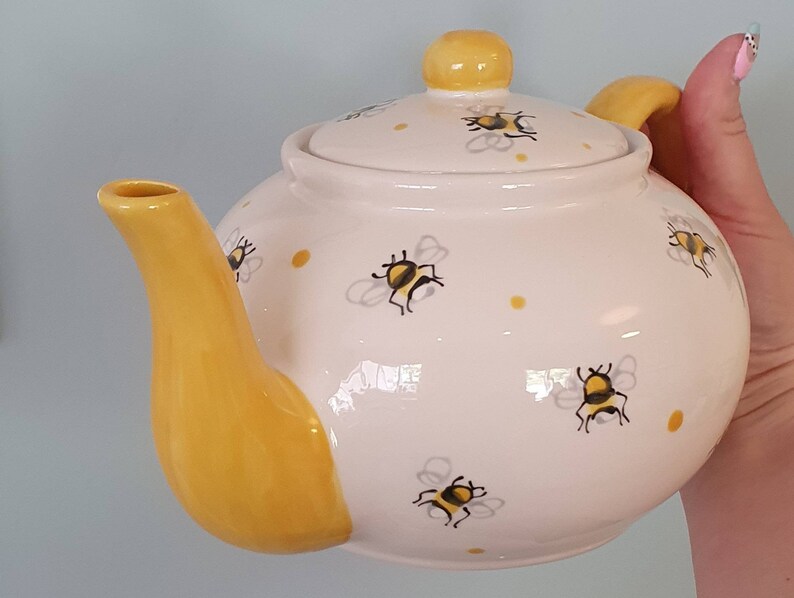 Handpainted Teapot Bee Teapot Bees Teapot Personalised Etsy