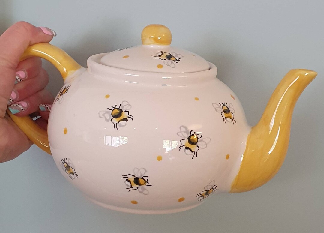 Handpainted Teapot Bee Teapot Bees Teapot Personalised Etsy