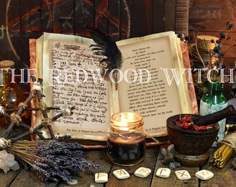 Make Spirits Act ~ Ancient Spell Handwritten from the 1600's with translation page ~ Real Spell Page~ Instant Digital Download