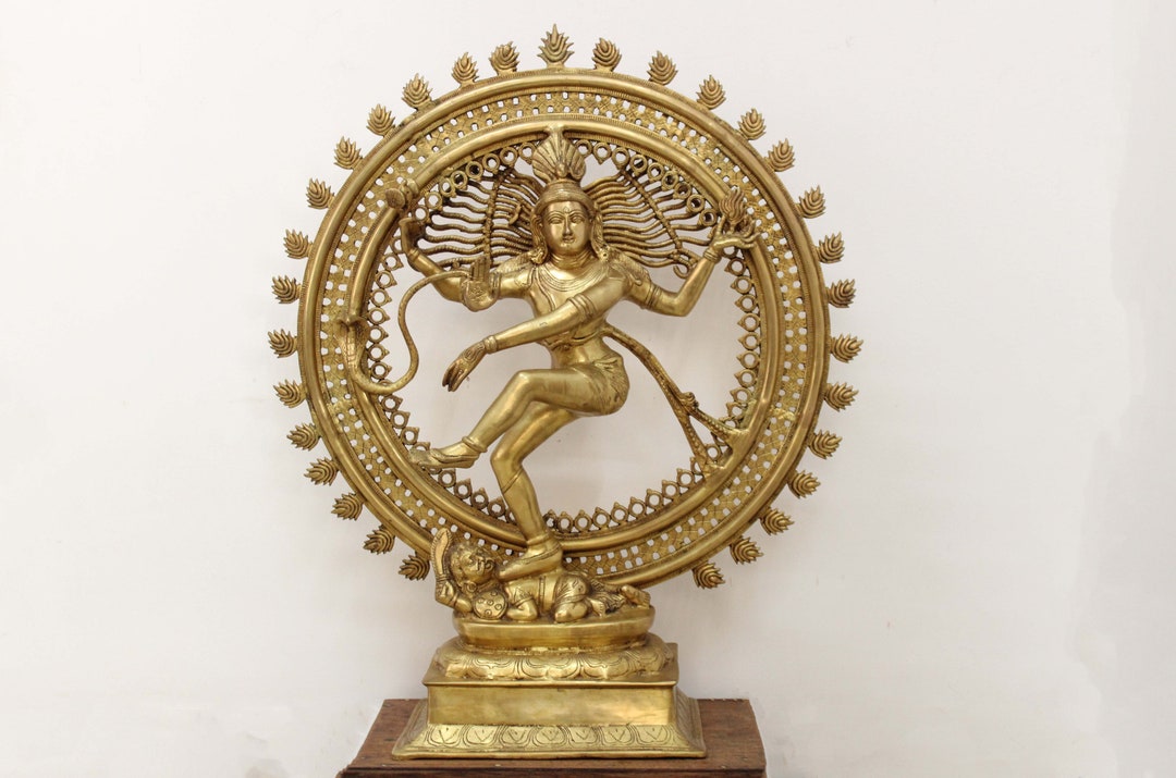 Nataraja Dancing Shiva Statue Big Brass Sculpture Hindu Home Decor Gift