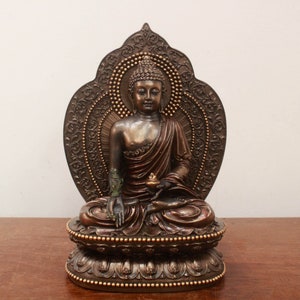 Buddha Statue Decorative Gift Sculpture Home Office Decor Garden Living Room Shelf Art Sculpture Meditation Yoga Figurine Meditating Idol