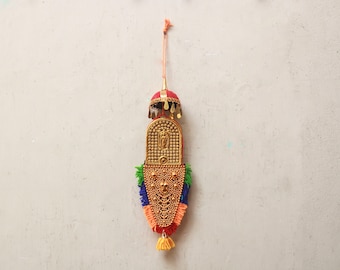 Small Nettipattam Car Hanging Elephant Caparison Vintage / Indian / Kerala Home Decor Wall Hanging garden Decor Vastu Auspicious Amulet Gift