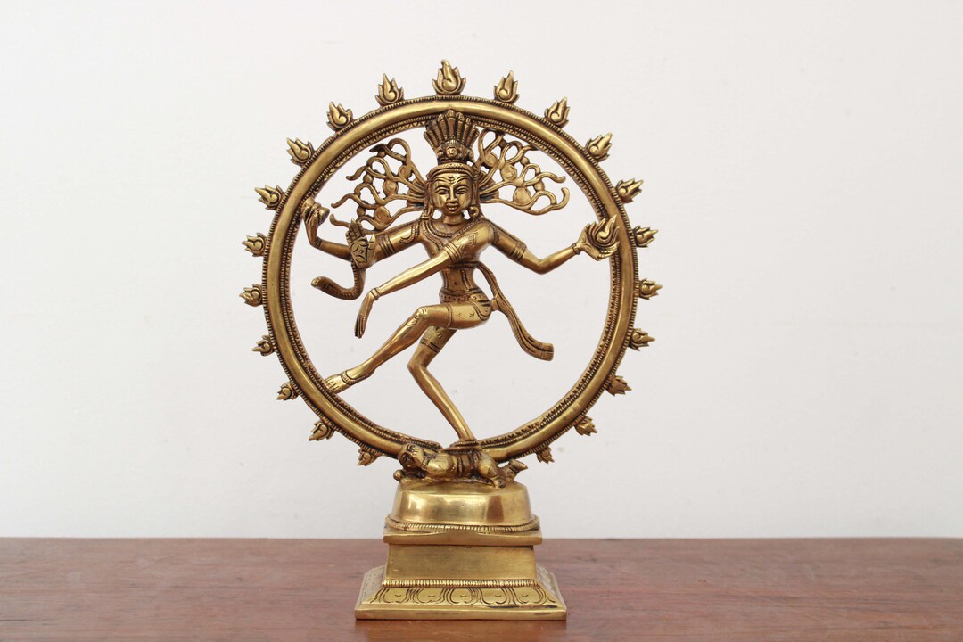 Nataraja Statue Dancing Shiva Brass Sculpture Hindu Home Decor Gift