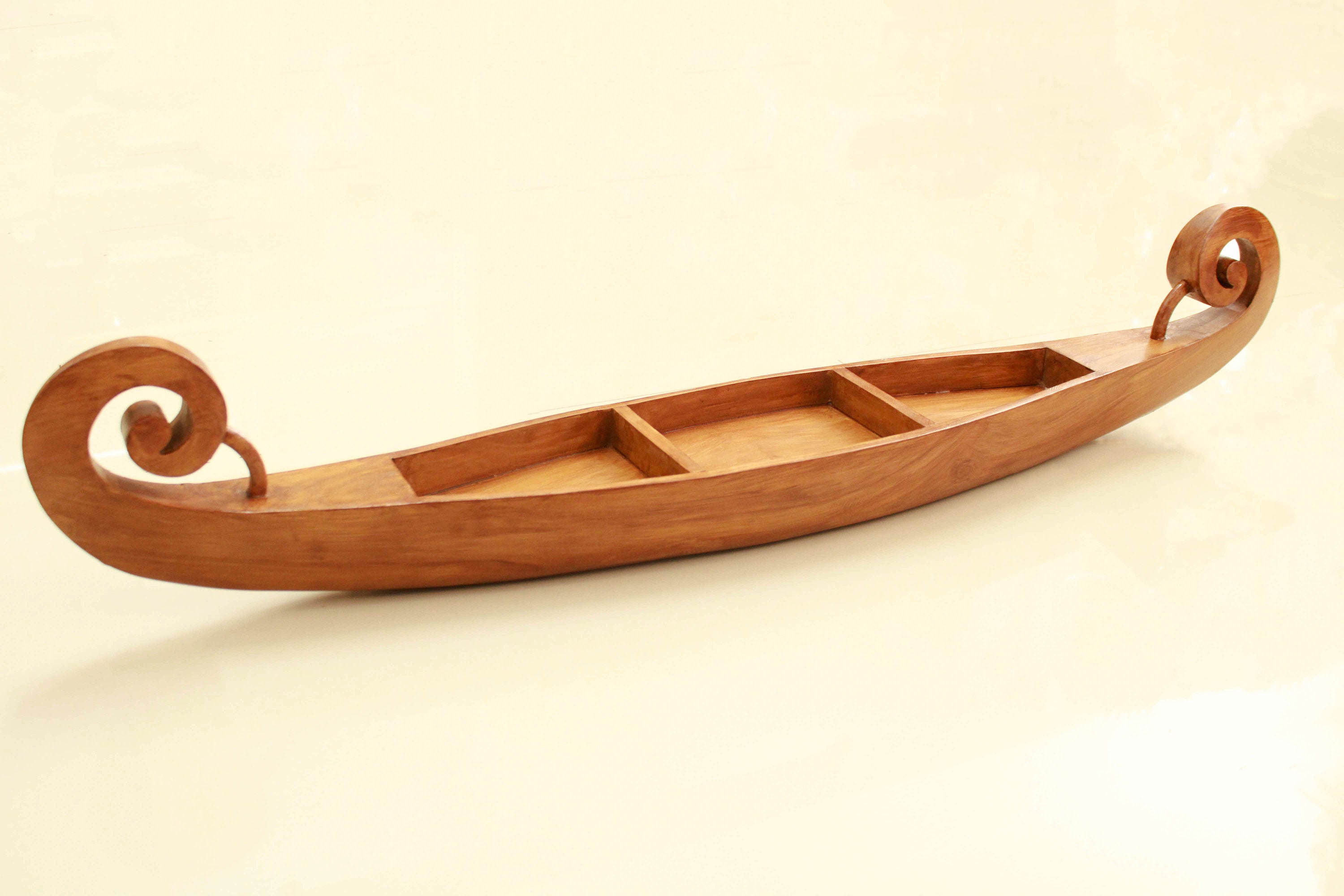 Wooden Canoe Boat Antique Home Living Room Lounge Lobby Interior Decor ...