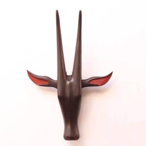 Bull Head Statue Vintage Home Decor Animal Head Wall Hanging Wooden Taurus Sculpture Living Room Garden / Wall Decor Bull / Cow Antique Art