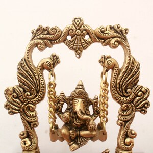 Ganesha Statue Hindu God Home Decor Gift Peacock Bird Swing Ganesh ...