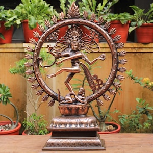 Nataraja Statue Big Dancing Shiva Sculpture Hindu God Of Dance Figurine Dancing Hindu God Home Decor Temple Idol Large Shiva Tandav Statue