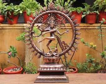Nataraja Statue Big Dancing Shiva Sculpture Hindu God Of Dance Figurine Dancing Hindu God Home Decor Temple Idol Large Shiva Tandav Statue