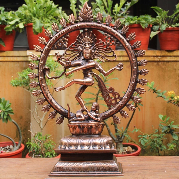 Nataraja standbeeld grote dansende Shiva sculptuur Hindoe God van dans beeldje dansen Hindoe God Home decor tempel idool grote Shiva Tandav standbeeld