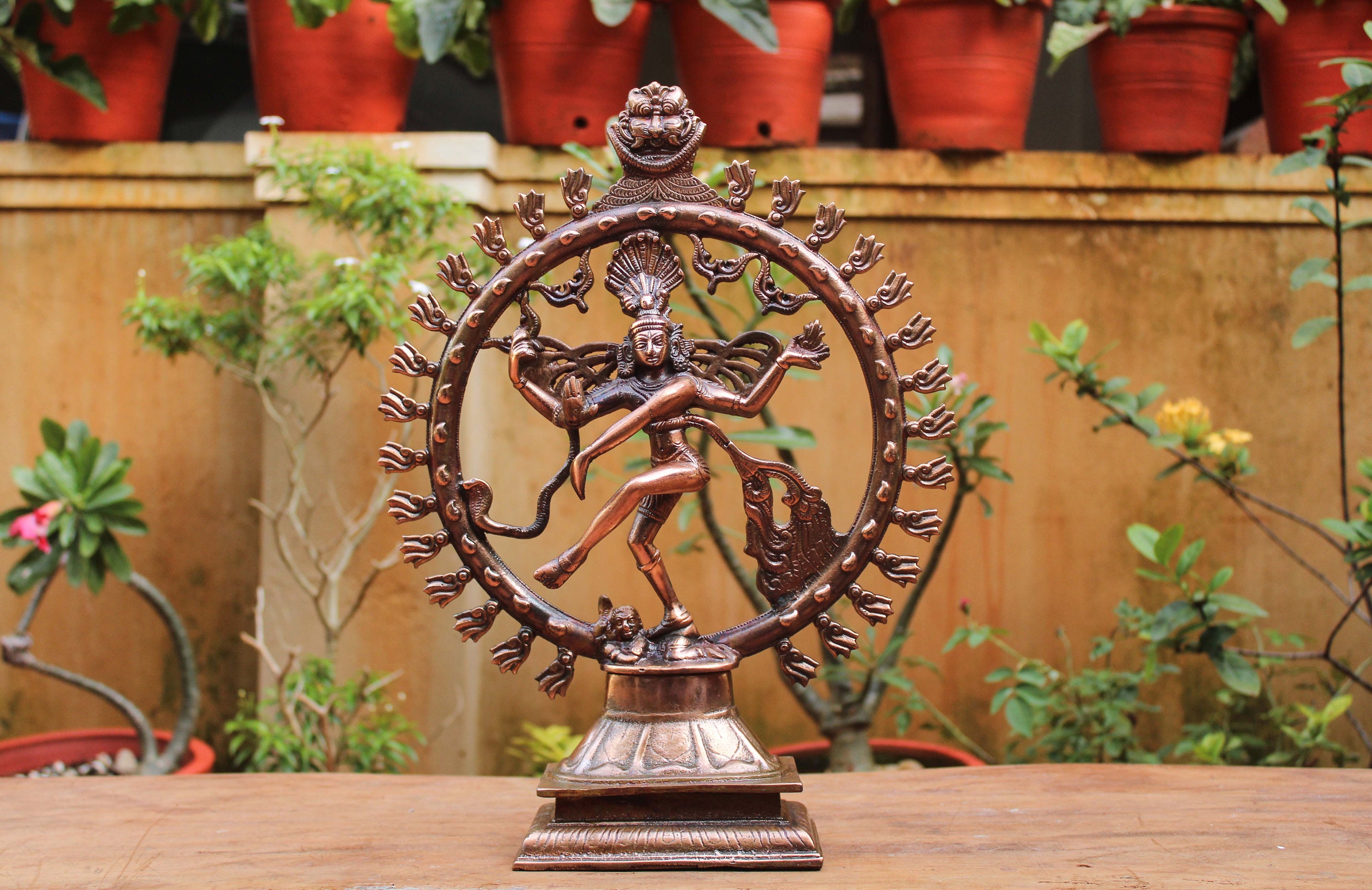 Nataraja Dancing Shiva Statue Hindu God Idol Amulet Home Decor Sculpture Big