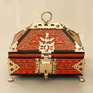 Schmuckkästchen Holz Schmuckkästchen Schmuckkästchen Ornament Klein Hochzeit / Jahrestag / Braut Geschenkbox Amadapetti Nettur Box Kerala Home Decor Geschenk
