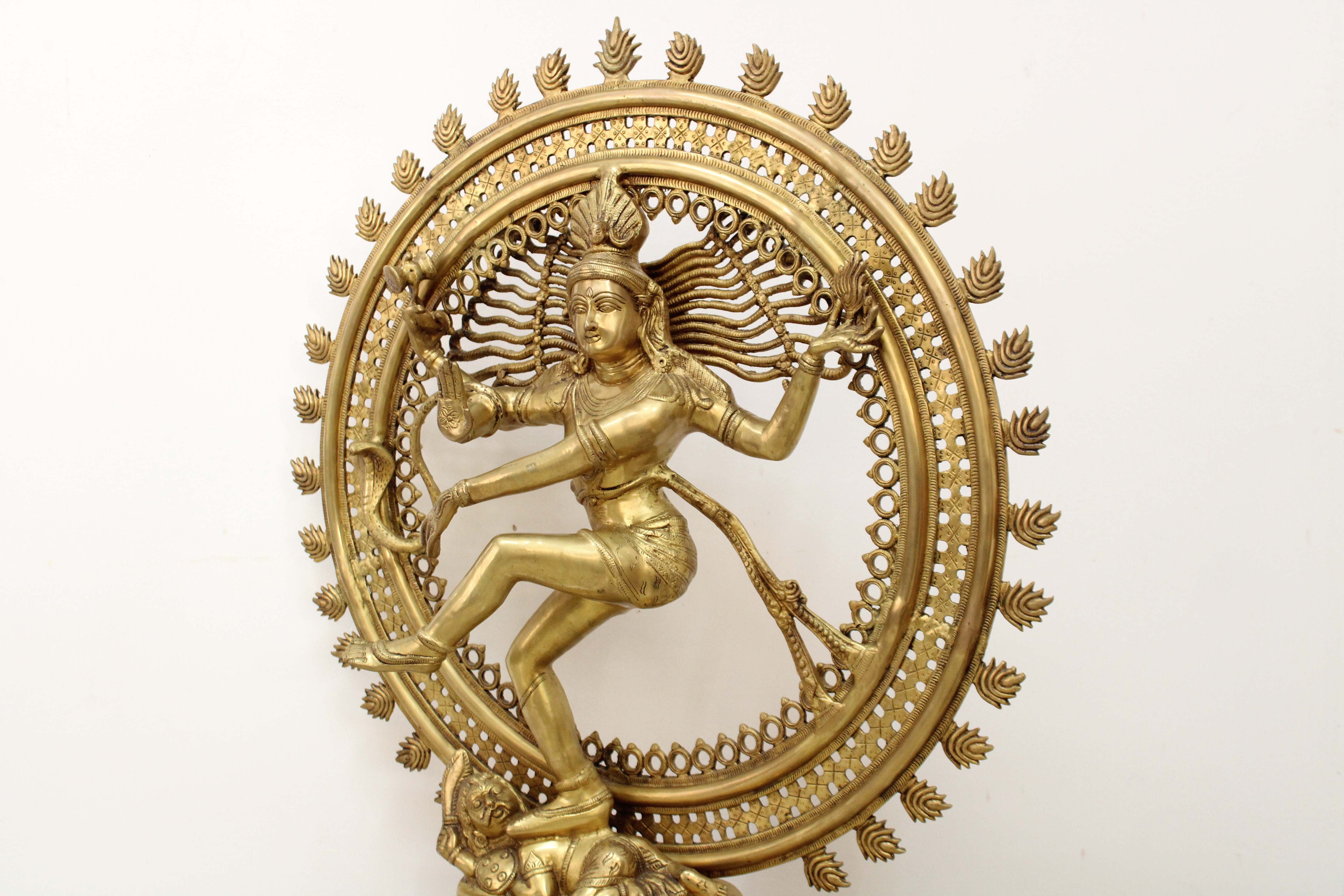 Nataraja Dancing Shiva Statue Big Brass Sculpture Hindu Home - Etsy