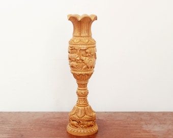 Bloemenvaas Handgesneden houten vaas Olifant Leeuw Herten Sculptuur Wild dier gesneden Jungle Thema Vintage Huis Tuin Woonkamer Decor Cadeau