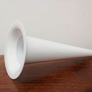 Edison Phonograph Horn Weiß Zylinder Grammophon Zubehör Ersatzteile Columbia Zylinder Horn Vollmessing Plattenspieler Antikes Sammlerstück