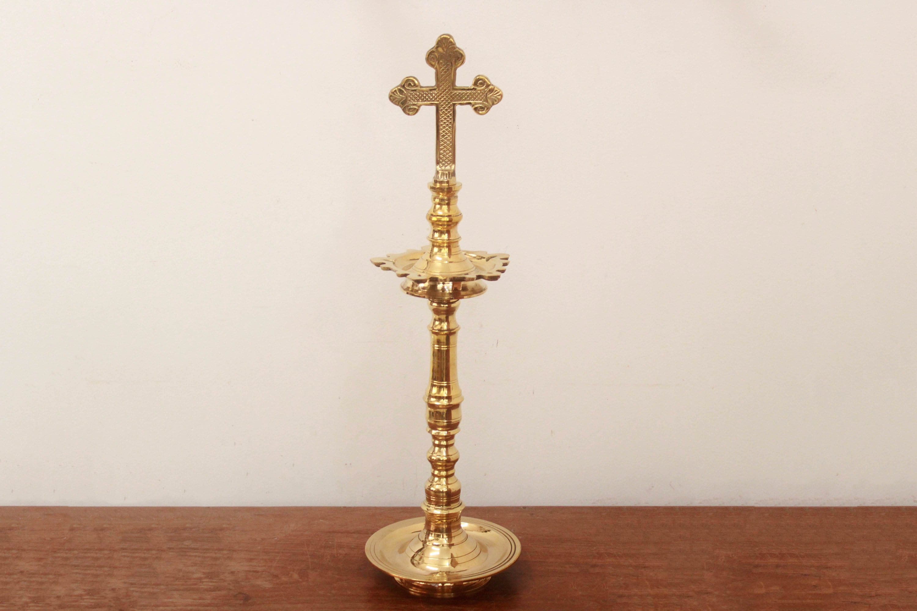 Holy Cross Oil Lamp Big Christian Home Church Chapel Altar Decor