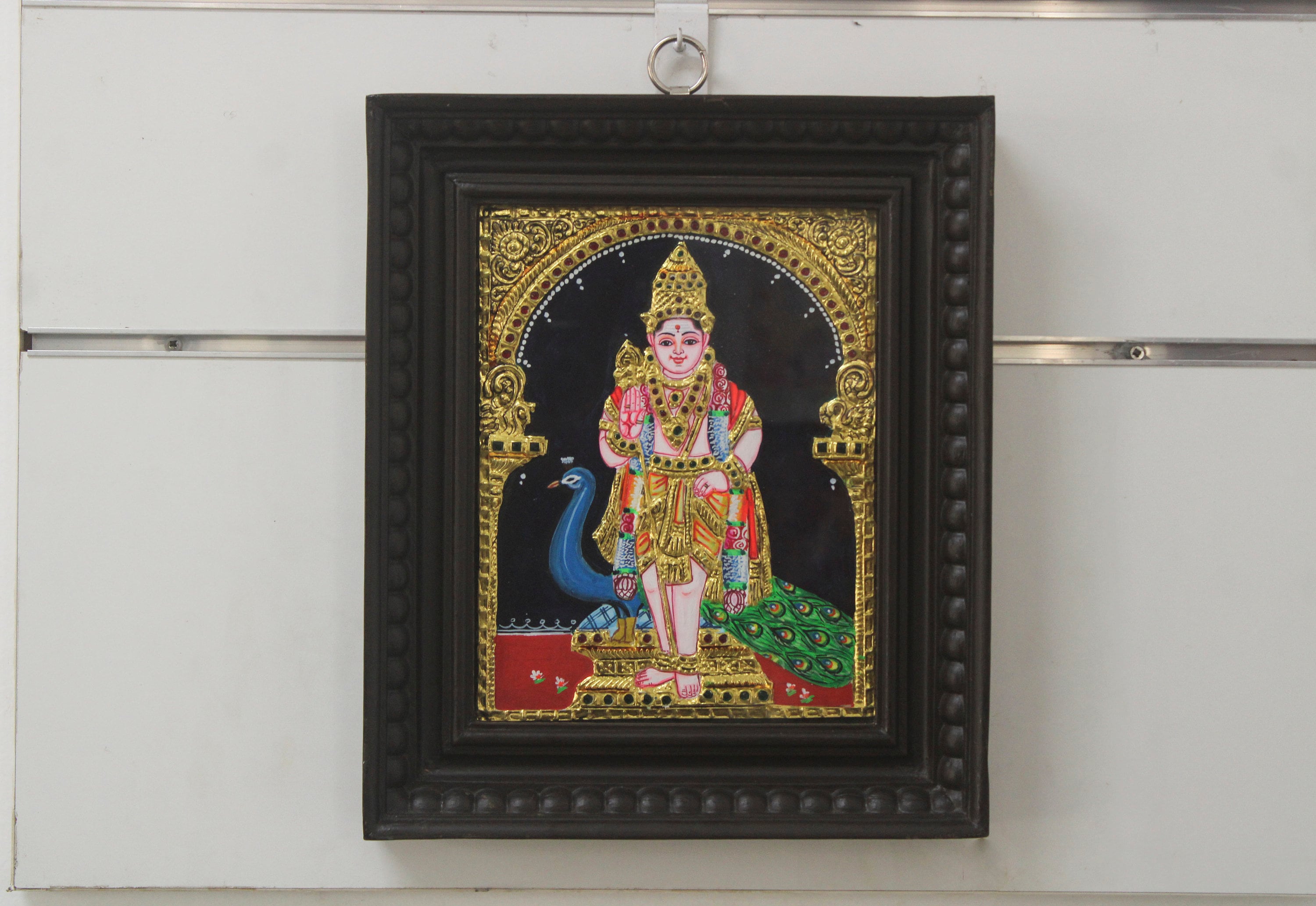 Muruga Peinture Kartikeya Tanjore Thanjavur Peinture Hindou Dieu
