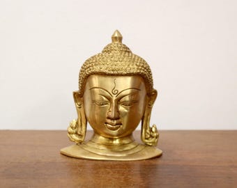 Buddha Head Statue: Asian Home Decor Amulet - 6 in