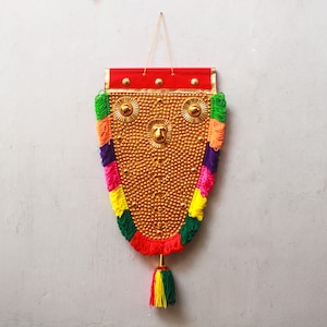Nettipattam Elephant Caparison Elephant Home Decor Vastu Auspicious Kerala Elephant Pooram / Festive Elephant Wall Hanging Souvenir Gift