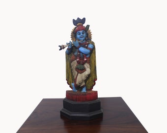 時代物 ヴィンテージ クリシュナ古銅像 置物 古美術 ウブ品 WWST054 ヴィンテージ クリシュナ像 小さなクリシュナ彫刻 ヒンズー教