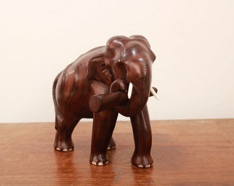 Estatua de elefante para decoración del hogar, figuras de elefante con  tronco arriba, decoración de elefante para estantes, mesa, sala de estar