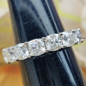 14K Solid Gold Cushion Cut Moissanite 9-Stone Ring / 925 Silver Simulant Diamond Ring / Basket Set Minimalist 5mm Cushion Cut 9-Stone Ring