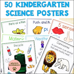 50 wetenschapsposters voor de kleuterschool en thuisonderwijs