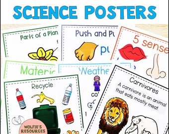 50 Science Posters For Kindergarten And Homeschool