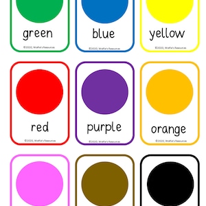 Colours and Shapes Posters and Flashcards - Etsy Canada