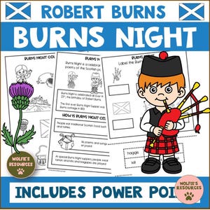 Burns Night Activities: Robert Burns, Scotland - Grades K-2
