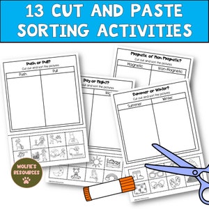 Science cut and paste worksheets