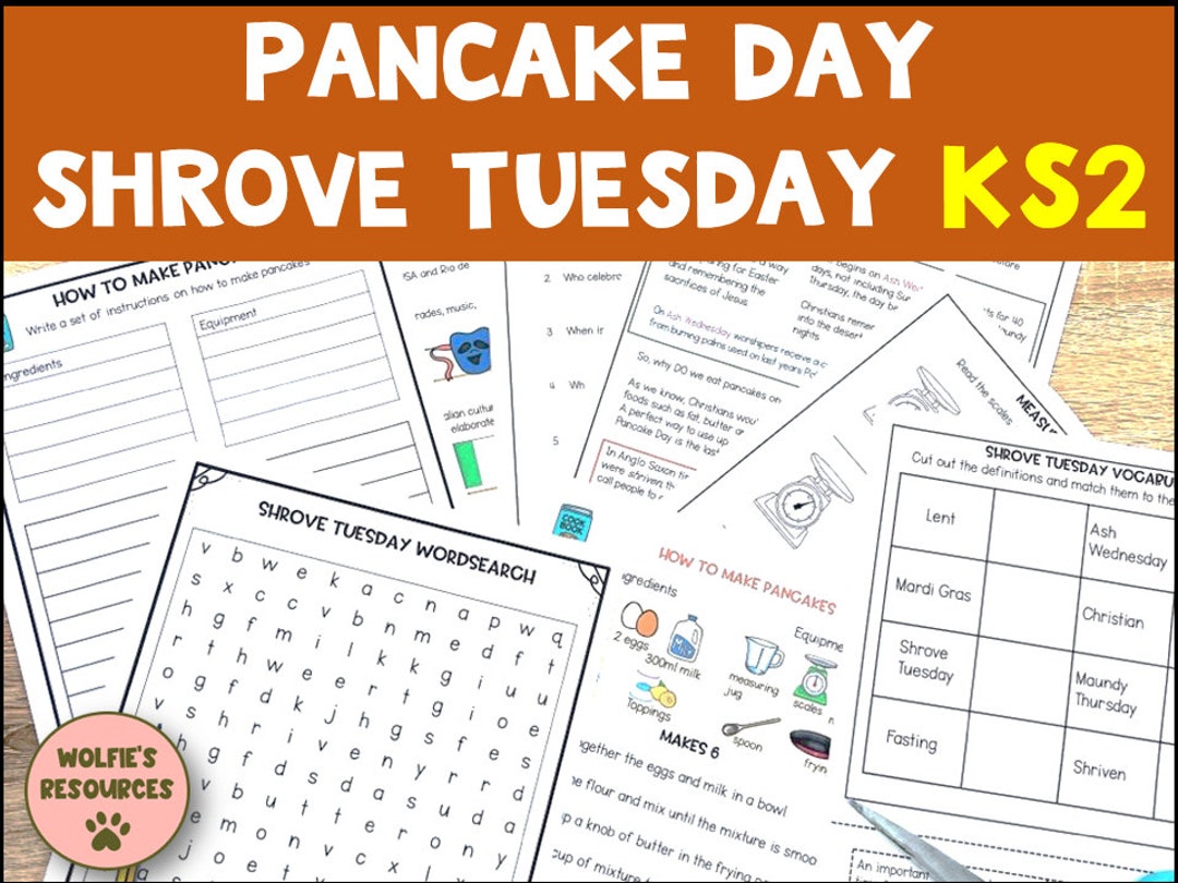 Pancake Day Shrove Tuesday Activities KS2 Etsy