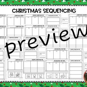 Christmas Sequencing Activities - Etsy