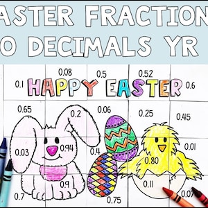 Easter Math Converting Fractions To A Decimal