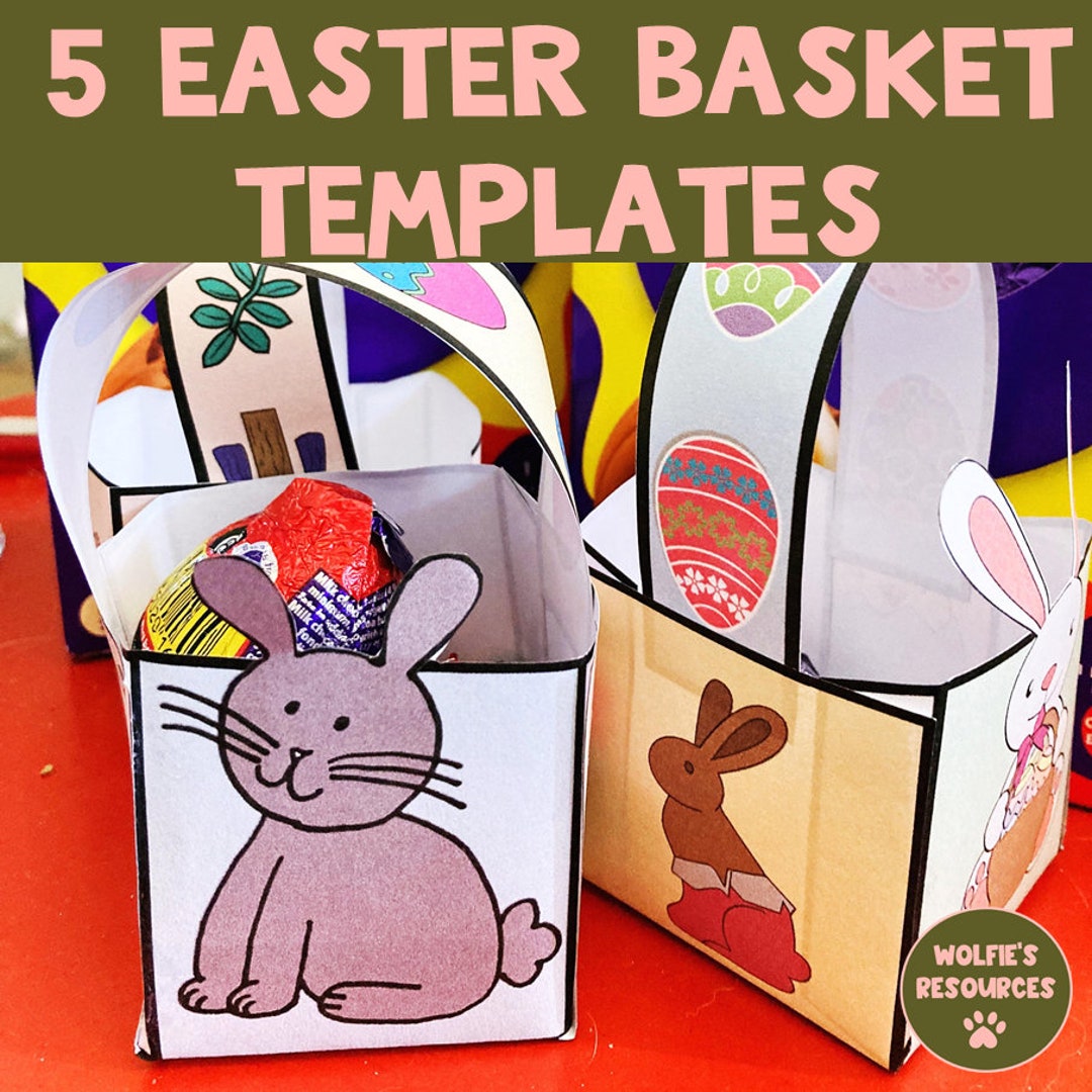 Easter Basket Templates - Etsy